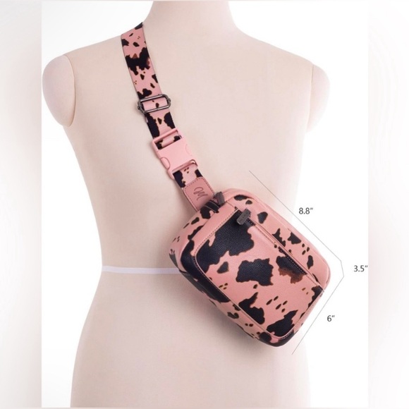 Montana West Cow Print Beltbag - Picture 2 of 3